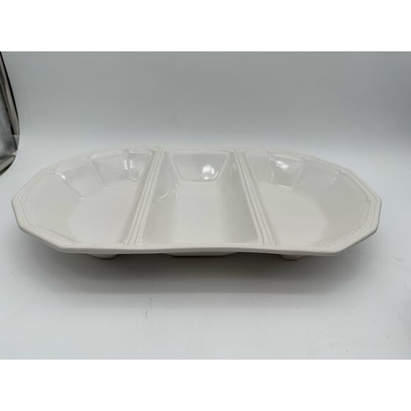 Pfaltzgraff PROVIDENCE Large Divided Plate Christmas dish 16" Serving platter - Picture 5 of 11